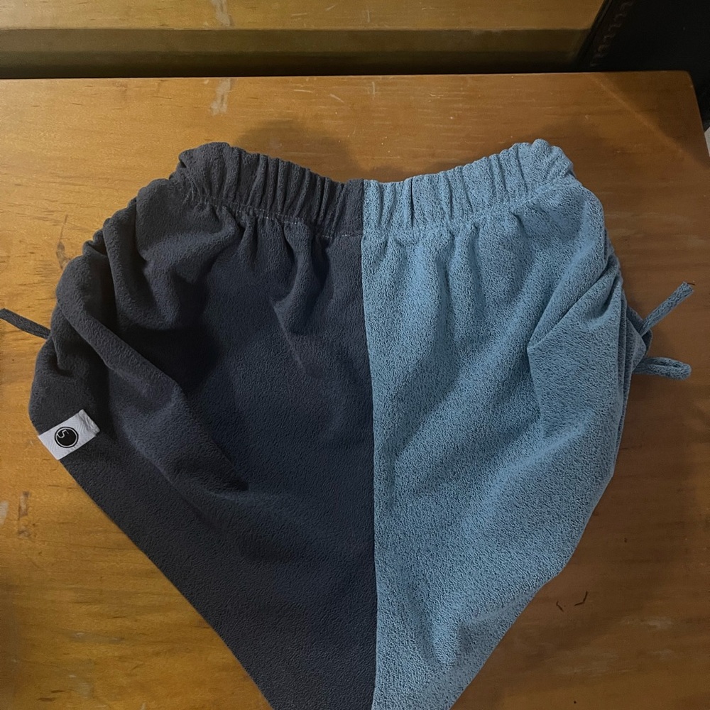 Natalie Dancewear Kids Two-Tone Fleece Shorts - Black and Gray
